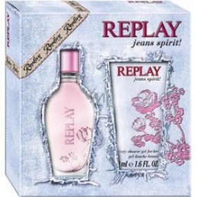 Replay Jeans Spirit! Woman toaletní voda 20 ml + sprchový gel 50 ml, dárková sada