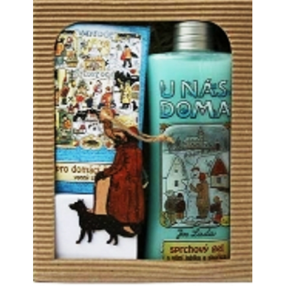 Bohemia Gifts Josef Lada Jablko a Skořice sprchový gel 250 ml + Vonný sáček + ozdoba, kosmetická sada