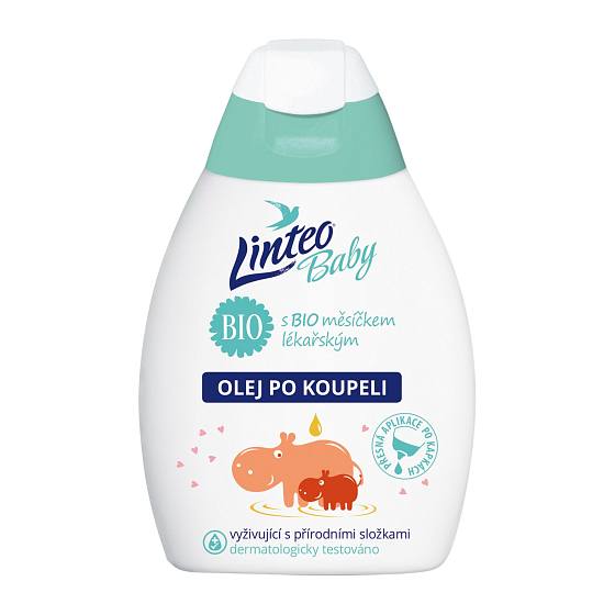 Linteo Baby Bio Měsíček lékařský olej po koupeli 250 ml