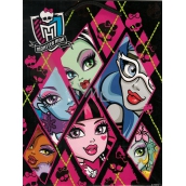 Ditipo Torba prezentowa 18 x 10 x 22,7 cm Disney Monster High czarno-różowa