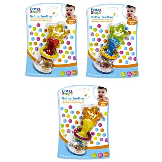 First Steps Rattle Teether kousátko s chrastítkem Hvězda