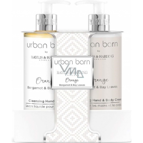 Baylis & Harding Pomeranč, Bergamot a Bobkové listy tekuté mýdlo na ruce 300 ml + mléko na ruce a tělo 300 ml, kosmetická sada