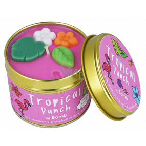 Bomb Cosmetics Tropikalny punch - Tropical Punch Wonna naturalna, ręcznie wykonana świeczka w puszce pali się aż 35 godzin
