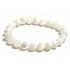 Bransoletka elastyczna z naturalnego kamienia, perełka 8 mm / 16 - 17 cm, symbol kobiecości