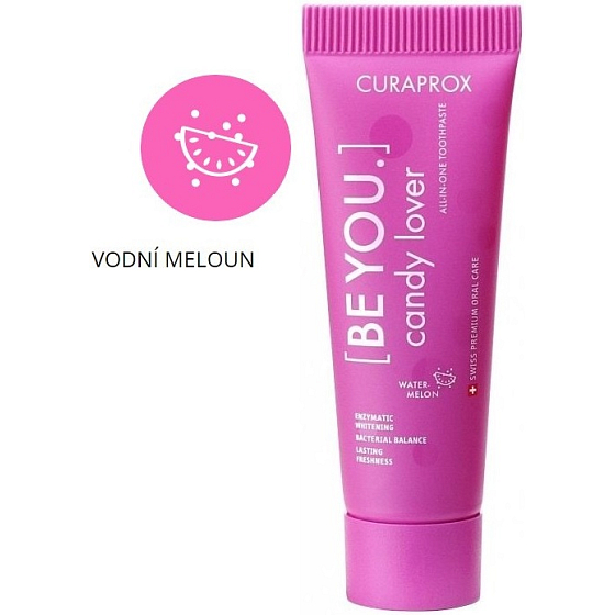 Curaprox Be You Candy Lover Vodní meloun bělící zubní pasta mini 10 ml