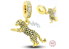 Zawieszka Srebrna 925 Leopard, element do bransoletki