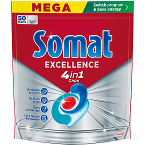 Somat tabletki do zmywarki Excellence 4w1 50 szt.