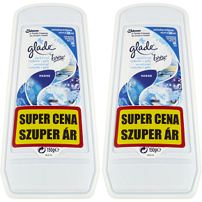 Glade odświeżacz powietrza Żel Pure Clean Marine duo pack 2× 150 g
