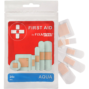 Fixaplast First Aid Aqua mix plastrów, 24 szt.
