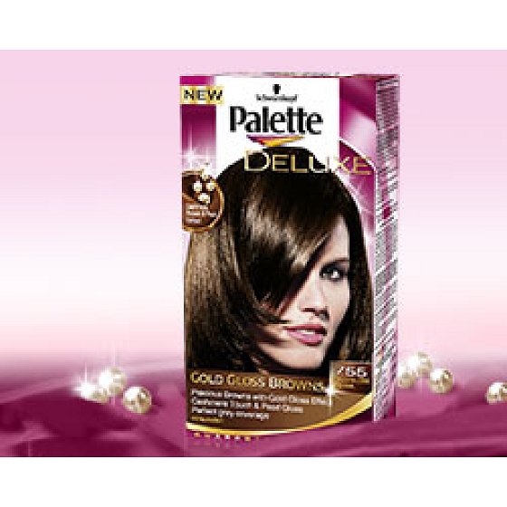 Schwarzkopf Palette Deluxe barva na vlasy 755 Zářivě zlatá moka 115 ml