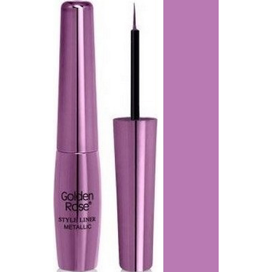 Golden Rose Style Liner Metallic Eyeliner tekuté oční linky 03 světle fialová 6,5 g