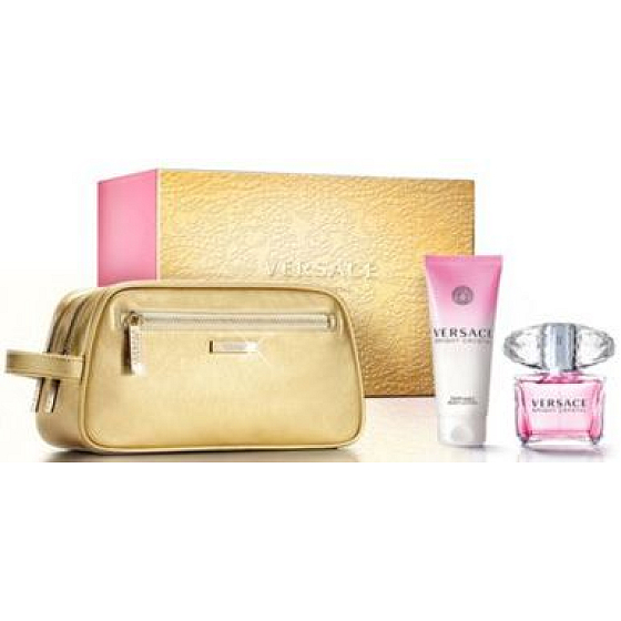 Versace Bright Crystal toaletní voda 90 ml + tělové mléko 100 ml + taška, dárková sada pro ženy