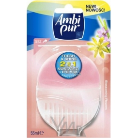 Ambi Pur Fresh & Shine 2v1 Blossoming Flowers toaletní blok 55 ml