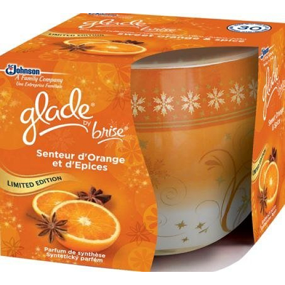 Glade by Brise Pomeranč a koření vonná svíčka ve skle, doba hoření až 30 hodin 120 g