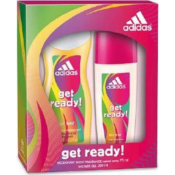 Adidas Get Ready! for Her parfémovaný deodorant sklo 75 ml + sprchový gel 250 ml, dárková sada
