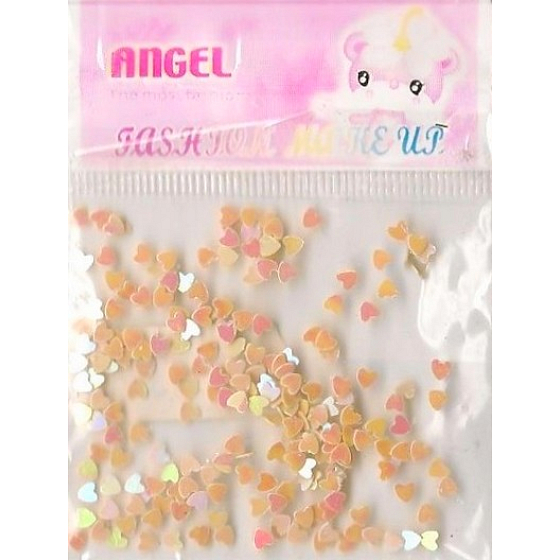 Angel Ozdoby na nehty srdíčka béžové 1 balení