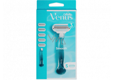Gillette Venus Smooth golarka + zapasowe wkłady 5 sztuk dla kobiet
