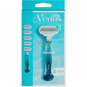 Gillette Venus Smooth golarka + zapasowe wkłady 5 sztuk dla kobiet
