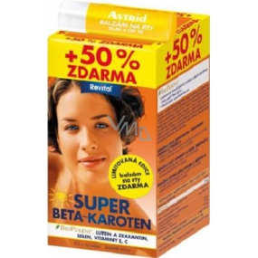 Revital Super Beta-Karoten 100 tablet + 50 tablet + balzám rty 4,8 g Revital Super Beta-Karoten 100 tablet + 50 tablet + balzám rty 4,8 g