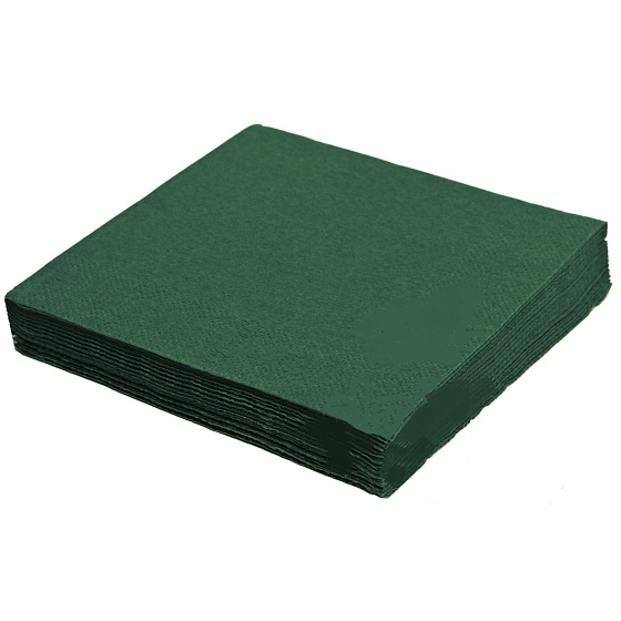 Gastro Papírové ubrousky 2 vrstvé 33 x 33 cm 50 kusů barevné tmavě zelené