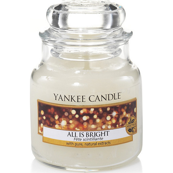 Yankee Candle All Is Bright - Všechno jen září vonná svíčka Classic malá sklo 104 g