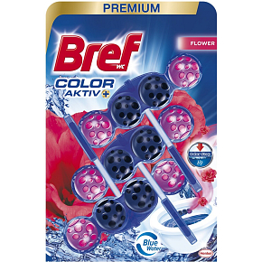 Bref Blue Aktive Fresh Flower, WC kuličky, 3 × 50 g