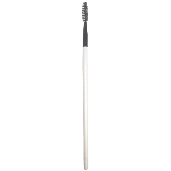 Kosmetický štětec na obočí a řasy černo-bílý tenký 19,5 cm