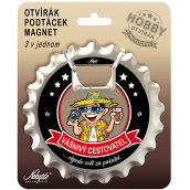 Nekupto Hobby 3v1 otwieracz, podkładka, magnes Pasjonat podróżnik 10 cm