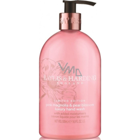 Baylis & Harding Růžová magnólie a Hruškový květ tekuté mýdlo na ruce dávkovač 500 ml