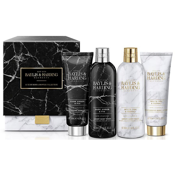 Baylis & Harding Elements mycí gel 2 x 250 ml + tělové mléko 2 x 130 ml, kosmetická sada pro ženy