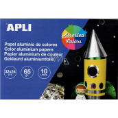 Apli Papier metaliczny mix kolorów blok 32 x 24 cm 10 arkuszy