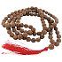 108 Mała Shiva Rudraksha, naszyjnik medytacyjny, naturalne indyjskie nasiona, wiązane, elastyczne, ręczne wykonanie, długość 8 cm, koralik 7-8 mm