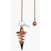 Metalne wahadło spiralne do wieszania Reiki i duchowego leczenia, stożek 25,4 mm, różowe złoto