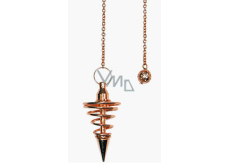 Metalne wahadło spiralne do wieszania Reiki i duchowego leczenia, stożek 25,4 mm, różowe złoto