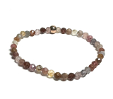 Spinel kolorowy fasetowany bransoletka elastyczna naturalny kamień 4 mm / 16 - 17 cm
