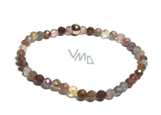 Spinel kolorowy fasetowany bransoletka elastyczna naturalny kamień 4 mm / 16 - 17 cm
