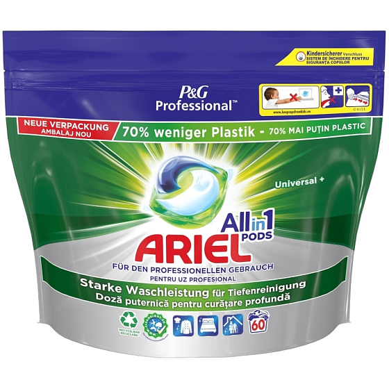 Ariel All in 1 Pods Regular gelové kapsle univerzální na praní 60 kusů