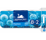 Harmony Premium 3-warstwowy papier toaletowy, 8+2 rolki, rolki 17,5 m