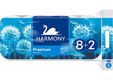Harmony Premium 3-warstwowy papier toaletowy, 8+2 rolki, rolki 17,5 m