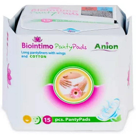 Biointimo Panty Pads Anion dzienne wkładki higieniczne 15 sztuk