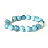 Bransoletka Larimar elastyczna naturalny kamień, kuleczka 9 - 10 mm / 16 - 17 cm, spokój - miar - równowaga