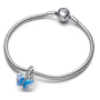 Zawieszka ze srebra próby 925 Motyl z Murano, charms do bransoletki
