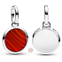 Charm Srebrna 925 Mini medalion czerwony imitacja Agatu, zawieszka na bransoletkę symbol