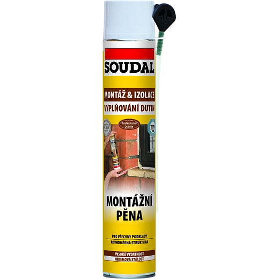 Soudal pianka montażowa, rozprężna, trubkowa, 300 ml
