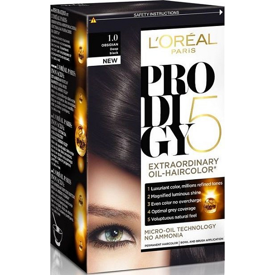 Loreal Paris Prodigy 5 barva na vlasy 1.0 Temně černá