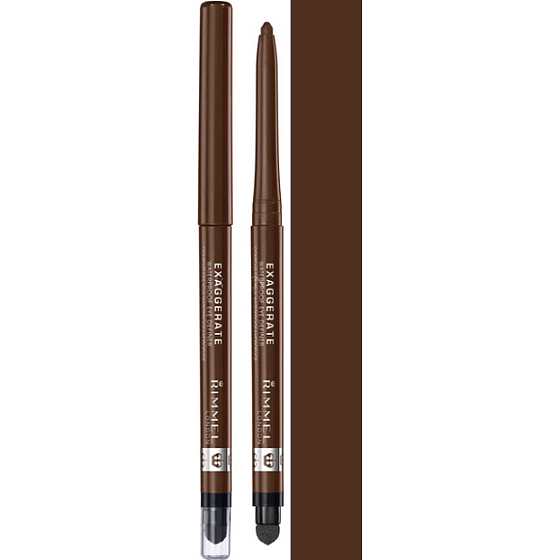 Rimmel London Exaggerate automatická voděodolná tužka na oči 212 Rich Brown 0,28 g