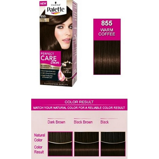 Schwarzkopf Palette Perfect Color Care barva na vlasy 855 Horká káva