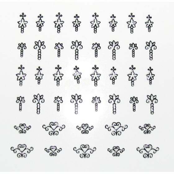 Absolute Cosmetics Nail Art samolepicí nálepky na nehty NT009 1 aršík