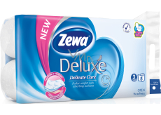 Zewa Deluxe Delicate Care 3-warstwowy papier toaletowy, 19,3 m, 8 rolek