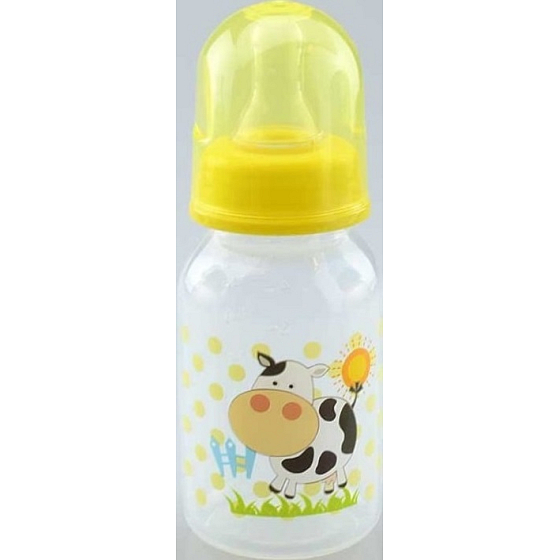 First Steps Feeding Bottle 0+ kojenecká láhev se silikonovou savičkou Ovečka 150 ml